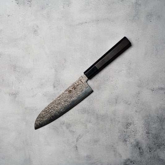 Noseto Kaze Santoku 180mm 67-Layer VG10 Damascus Steel with Ebony & Buffalo Horn Handle