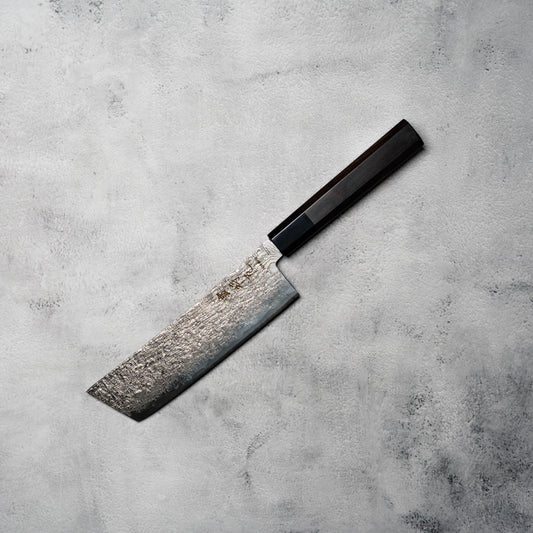 Noseto Kaze Nakiri 180mm 67-Layer VG10 Damascus Steel with Ebony & Buffalo Horn Handle