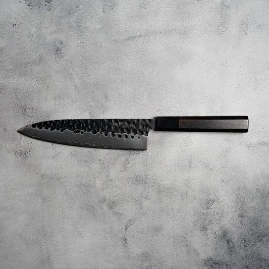 Noseto Kurai Gyuto 210mm Sanmai AUS-10 High Carbon Steel with Ebony & Buffalo Horn Handle