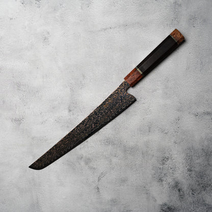 Noseto DMS Sujihiki 240mm 37Layer Tricolour Copper with Burl Knurl & Ebony Handle