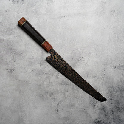 Noseto DMS Sujihiki 240mm 37Layer Tricolour Copper with Burl Knurl & Ebony Handle
