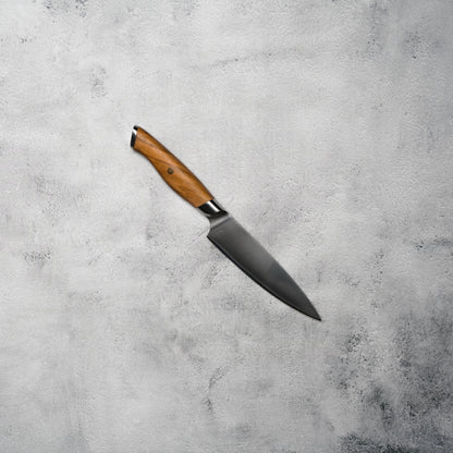 Noseto 3-Layer Cladding AUS-10 Petty 135 mm – Olive Wood Handle
