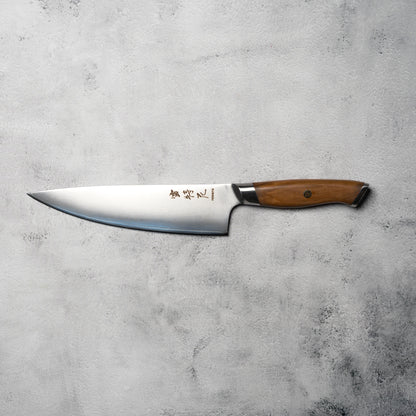 Noseto 3-Layer Cladding AUS-10 Gyuto 210mm Olive Wood Handle