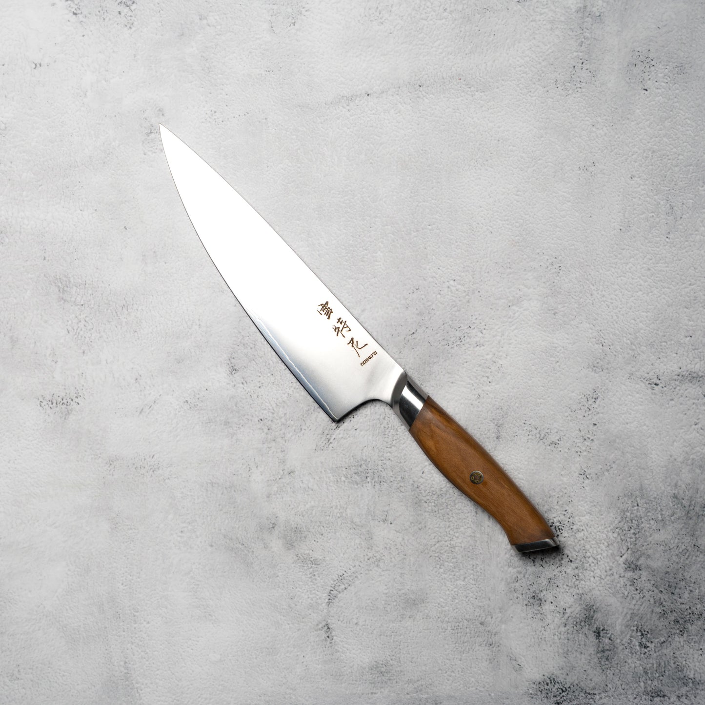 Noseto 3-Layer Cladding AUS-10 Gyuto 210mm Olive Wood Handle