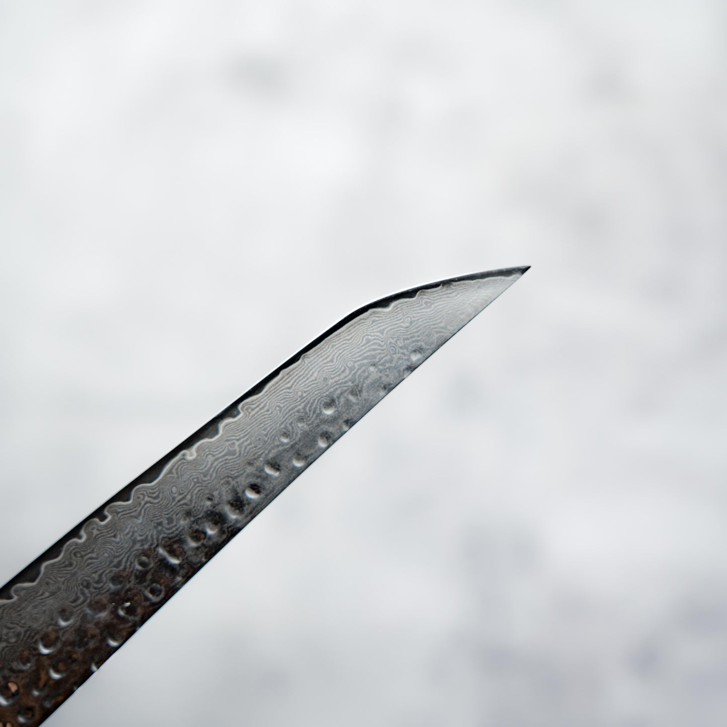 Noseto Tana 270mm Sakimaru VG-10 Damascus Slicing Knife with Stabilized Burl & White Buffalo Horn