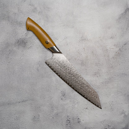 Noseto Mori Chef Knife Gyuto 210mm 73-Layer Powder Steel Core with Linen Micarta