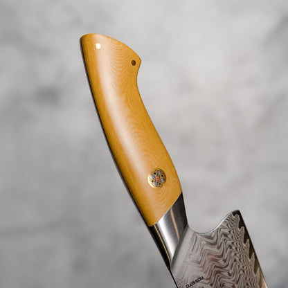 Noseto Mori Chef Knife Gyuto 210mm 73-Layer Powder Steel Core with Linen Micarta