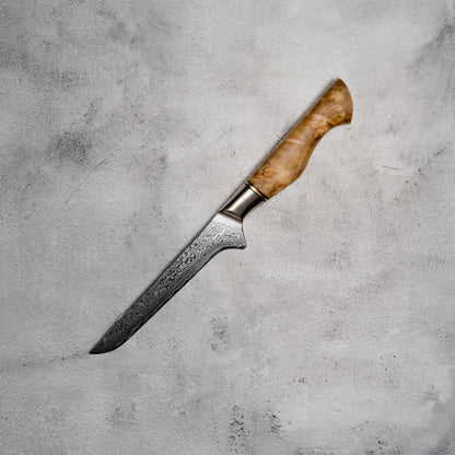Boning Amatsubu Boning 165mm VG-10 67 Layers Damascus Steel with Figured Sycamore Wood Handle