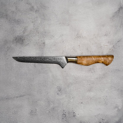 Boning Amatsubu Boning 165mm VG-10 67 Layers Damascus Steel with Figured Sycamore Wood Handle