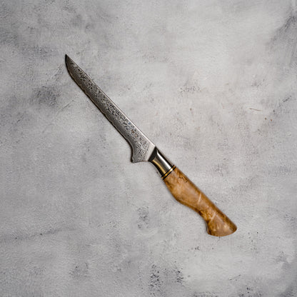 Boning Amatsubu Boning 165mm VG-10 67 Layers Damascus Steel with Figured Sycamore Wood Handle