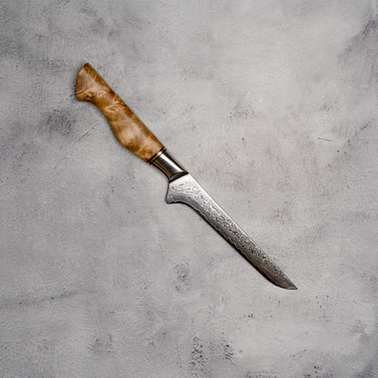 Boning Amatsubu Boning 165mm VG-10 67 Layers Damascus Steel with Figured Sycamore Wood Handle