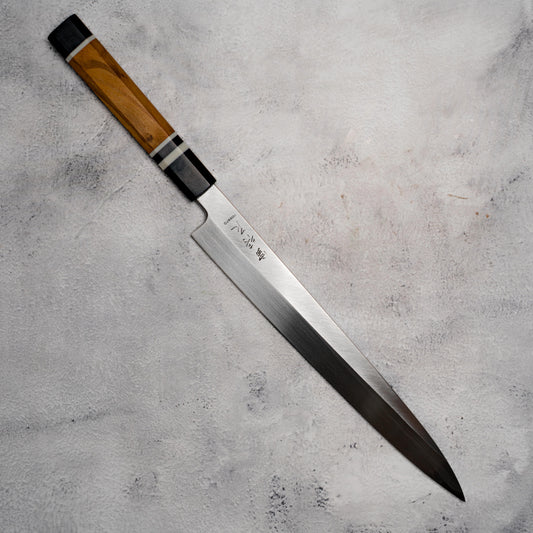 Noseto Ryusei Yanagiba Sashimi Knife 270mm with Ebony Olive Wood Handle