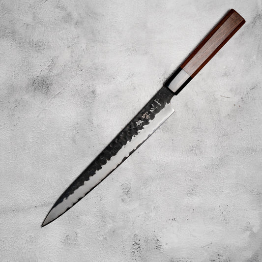 Noseto Neno Sujihiki 240mm 3 Layers Carbon Steel with Red Wood Buffalo Horn