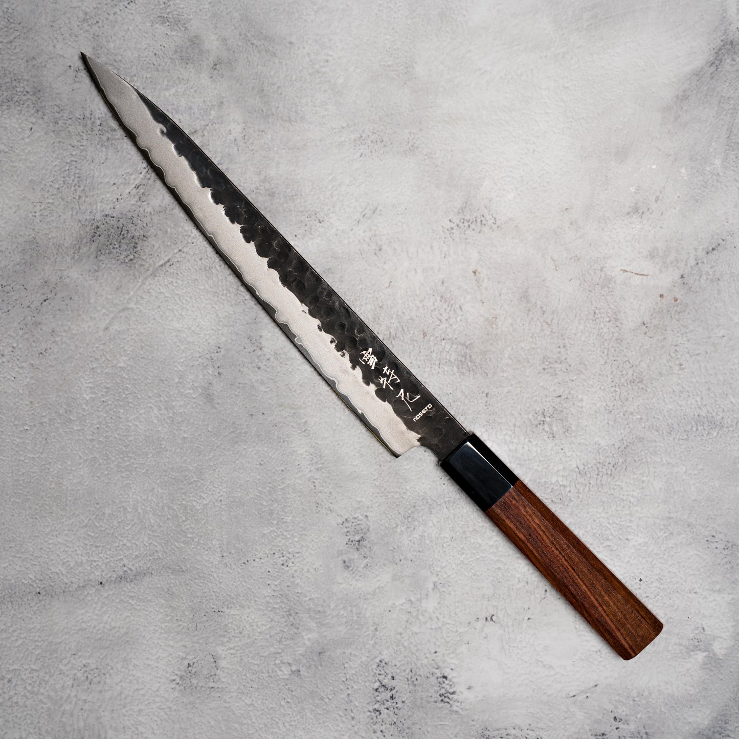 Noseto Neno Sujihiki 240mm 3 Layers Carbon Steel with Red Wood Buffalo Horn