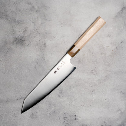 Noseto Aogami no.2 210mm Kiritsuke Sanmai with Horn and Maple Handle