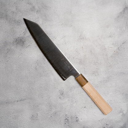 Noseto Aogami no.2 210mm Kiritsuke Sanmai with Horn and Maple Handle