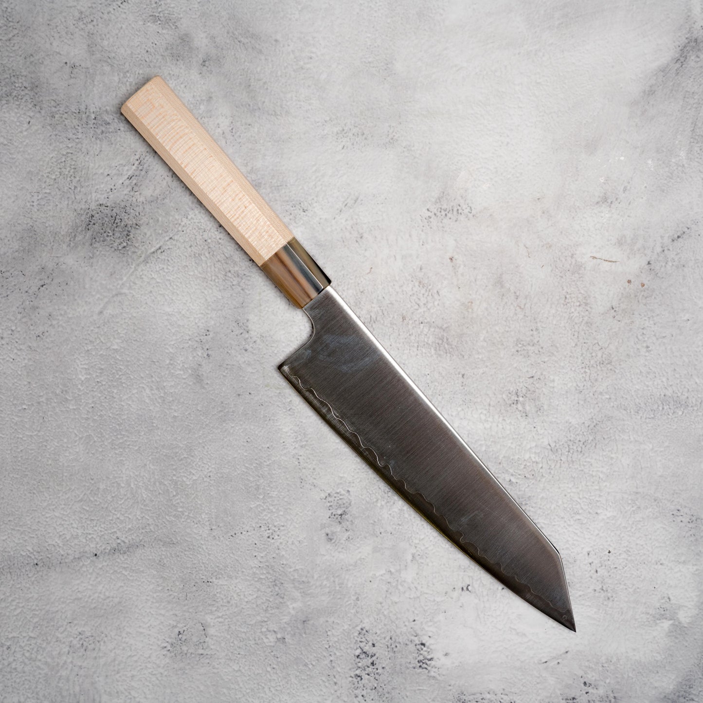 Noseto Aogami no.2 210mm Kiritsuke Sanmai with Horn and Maple Handle
