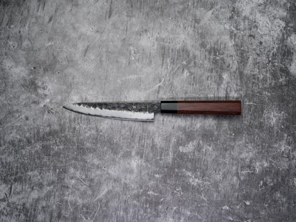 Noseto Neno 150 mm Petty 3 couches en acier au carbone avec bois rouge et corne de buffle