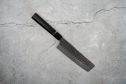 Couteau Noseto en acier inoxydable à haute teneur en carbone, manche octogonal en ébène Nakiri de 170 mm