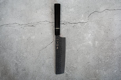 Couteau Noseto en acier inoxydable à haute teneur en carbone, manche octogonal en ébène Nakiri de 170 mm
