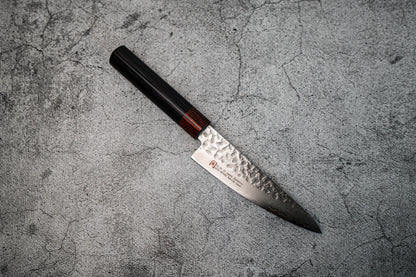 Petit couteau japonais Santoku Iseya VG10 Damas 135 mm