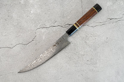Couteau à fileter Noseto Kaji 210 mm, noyau en acier Damas VG-10, 67 couches de cornes de buffle, bois de fer