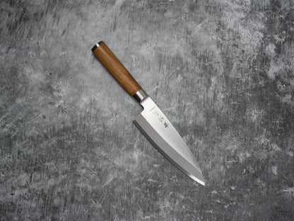Noseto Deba 180 mm en acier forgé avec bois d'olivier naturel