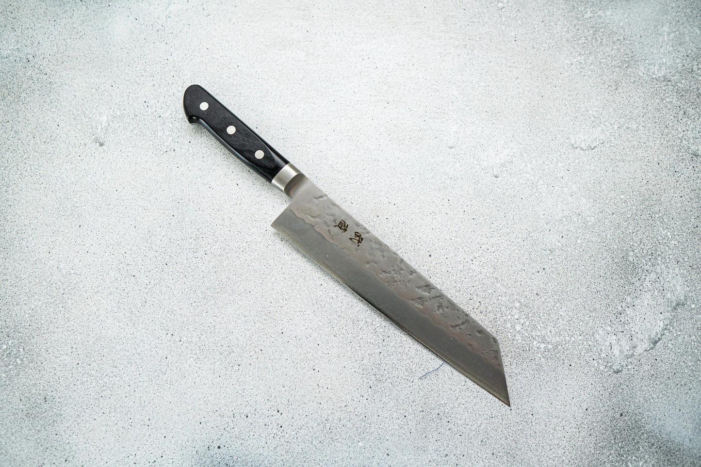 KIRITSUKE BUNKA SILVER STEEL #3 NASHIJI WESTERN HANDLE 210MM