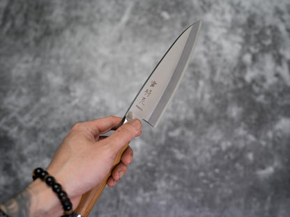 Noseto Deba 180 mm en acier forgé avec bois d'olivier naturel