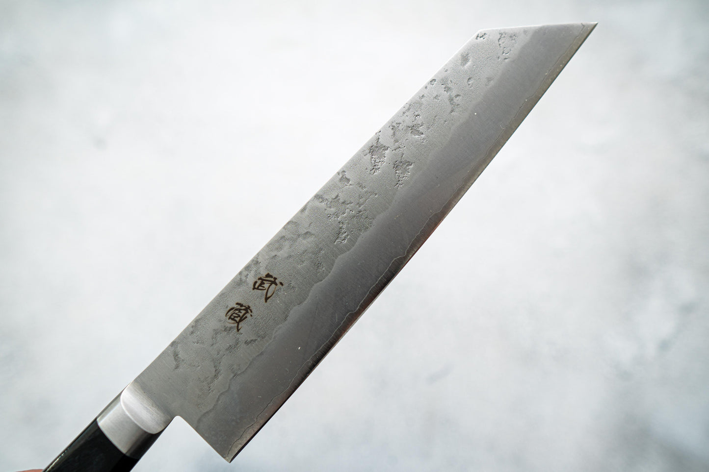 KIRITSUKE BUNKA SILVER STEEL #3 NASHIJI WESTERN HANDLE 210MM