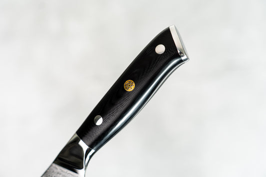 Couteau Santoku G10 180 mm, manche occidental, noyau en acier Damas VG-10, 67 couches