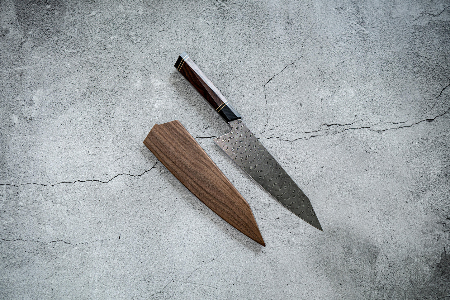 Noseto 110 Layers Damascus Super Steel Kiritsuke Gyuto North America Ironwood Handle with Magnetic Saya