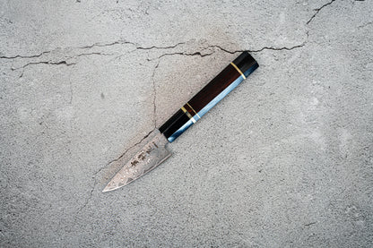 Noseto Kaji Paring 85mm Knife Damascus VG-10 Steel Core 67 layers Buffalo Horns Ironwood