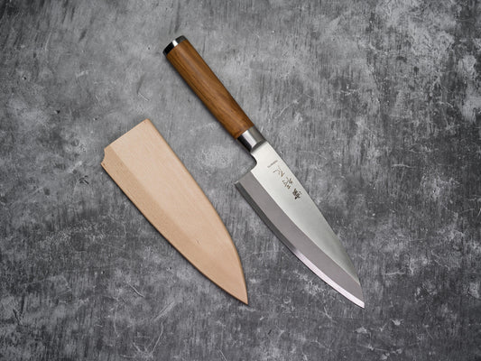 Noseto Deba 180 mm en acier forgé avec bois d'olivier naturel