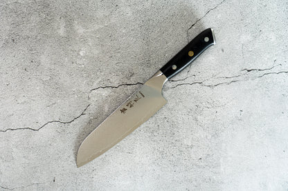Couteau Santoku G10 180 mm, manche occidental, noyau en acier Damas VG-10, 67 couches