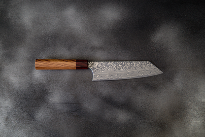 Couteau japonais Yoshimi Kato R2/SG2 Damas Bunka 165 mm, manche Honduras rouge