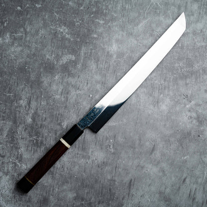 Noseto Sakimaru 270mm High Carbon 110 Layer Damascus Sushi Knife with Dessert Ironwood