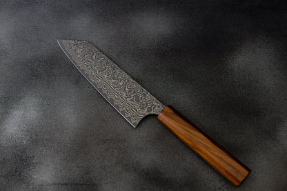 Couteau japonais Yoshimi Kato R2/SG2 Damas Bunka 165 mm Manche en bois Sugi (laqué)