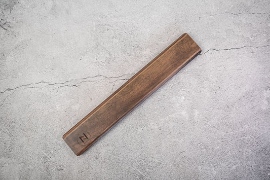 Porte-couteaux magnétique puissant Noseto en bois de noyer 400 mm