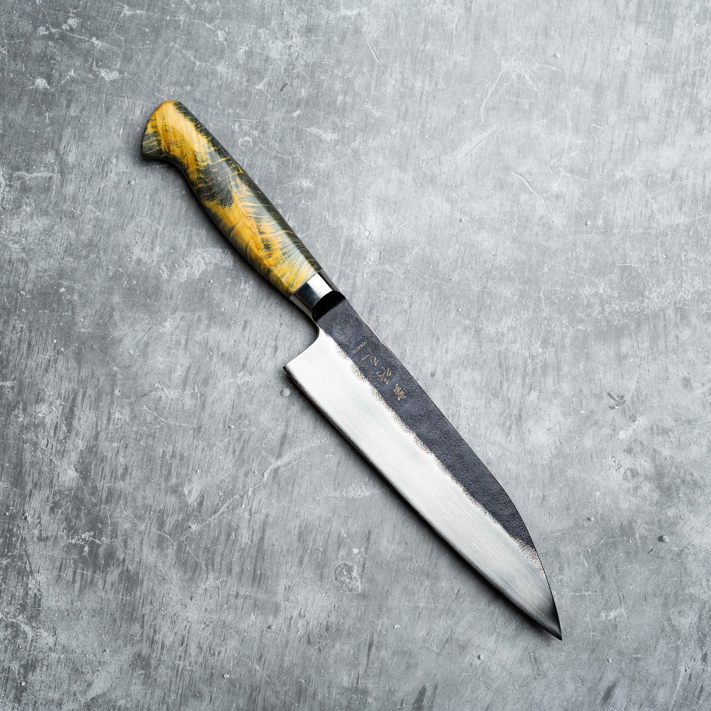 Noseto MD305 Powder Steel Gyuto 210mm Black Forging with Stabilization Wood Handle
