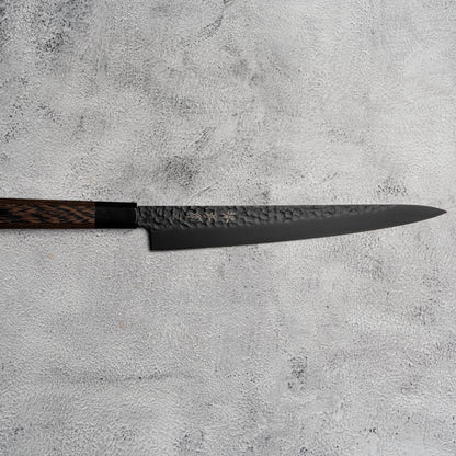 Sakai Takayuki Sujihiki Kurokage VG10, manche en wengé avec revêtement en téflon martelé, 240 mm