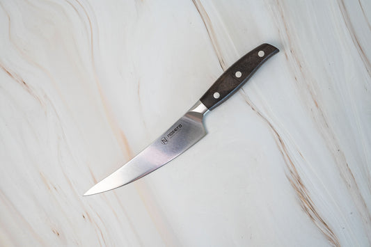 NOSETO Couteau à désosser allemand 170 mm en acier inoxydable de haute qualité avec manche en bois de santal rouge