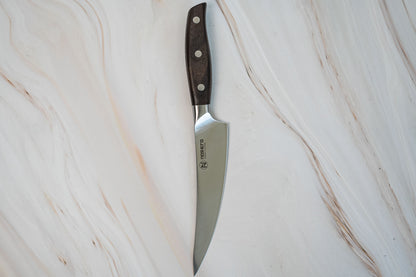 NOSETO Couteau à désosser allemand 170 mm en acier inoxydable de haute qualité avec manche en bois de santal rouge