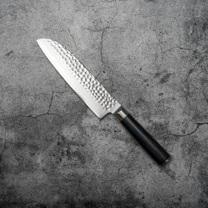 Couteau Santoku Noseto Kihon 175 mm vg10 67 couches Damas avec bois Pakka