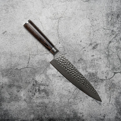 Noseto Kihon Gyuto 210mm vg10 67 layers Damascus with Pakka Wood