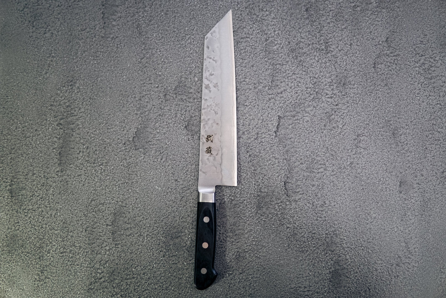 KIRITSUKE BUNKA SILVER STEEL #3 NASHIJI WESTERN HANDLE 210MM