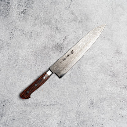 Couteau Sakai Takayuki Gyuto 210 mm VG10 17 couches Damas finition miroir