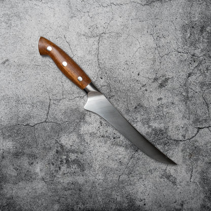 Couteau à fileter Noseto Aka 180 mm, couteau allemand avec manche en bois rouge
