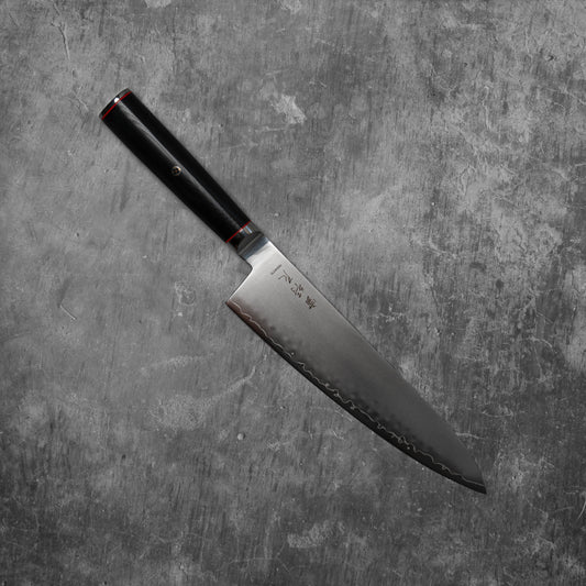 Noseto Sumi 210 mm Gyuto 3 couches d'acier composite VG-10, noyau en acier, manche en fibre de verre G-10