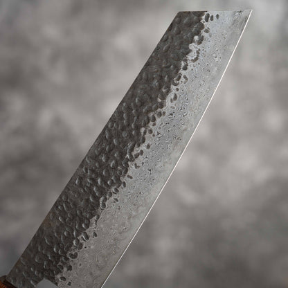 Noseto Kuki Bunka 190 mm 67 couches Damas Finition Tsuchime Bois Pakka Noir